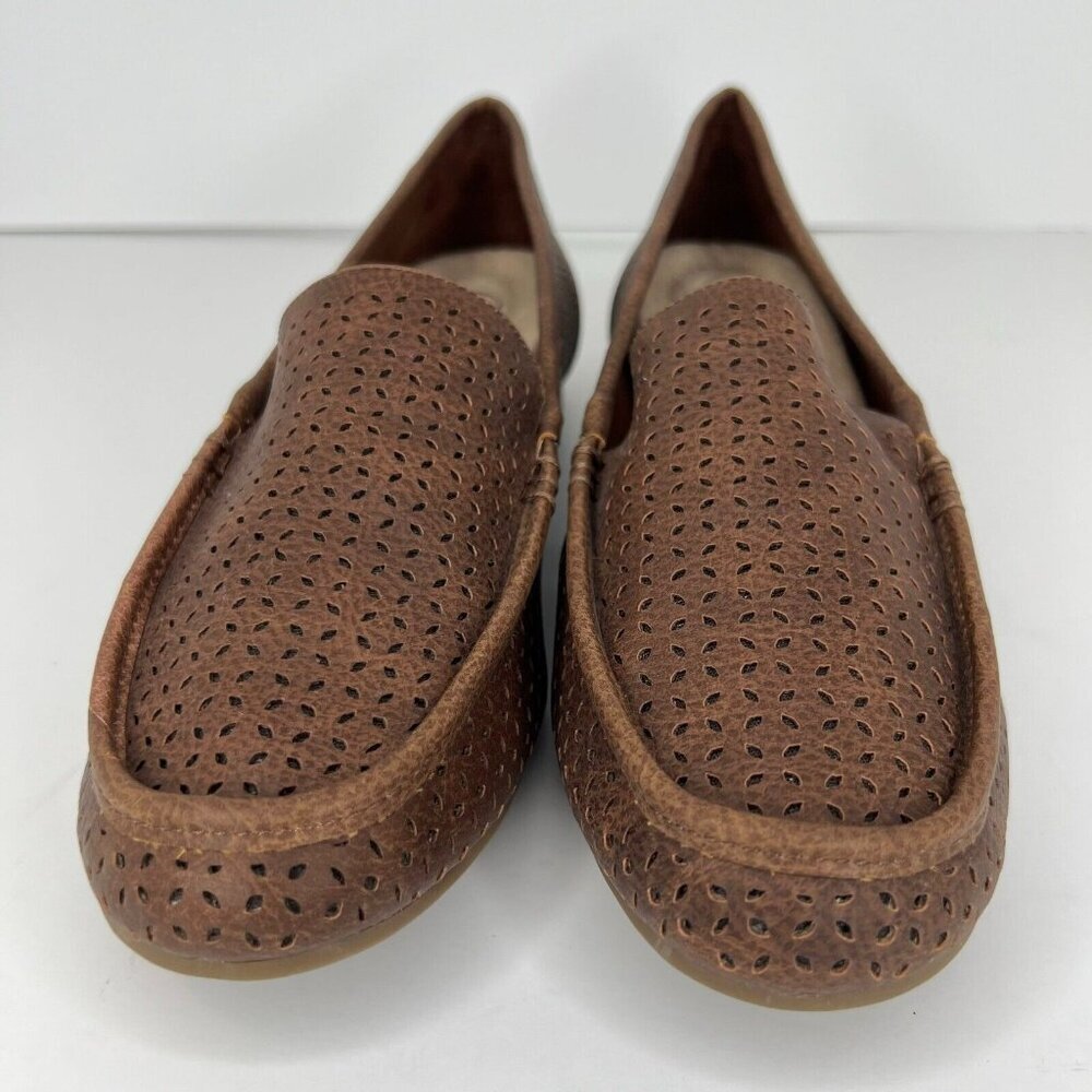 Mia Amore Womens Memory Foam Brown Solid Slip On Size 8.5 Loafer Flats - Picture 3 of 9